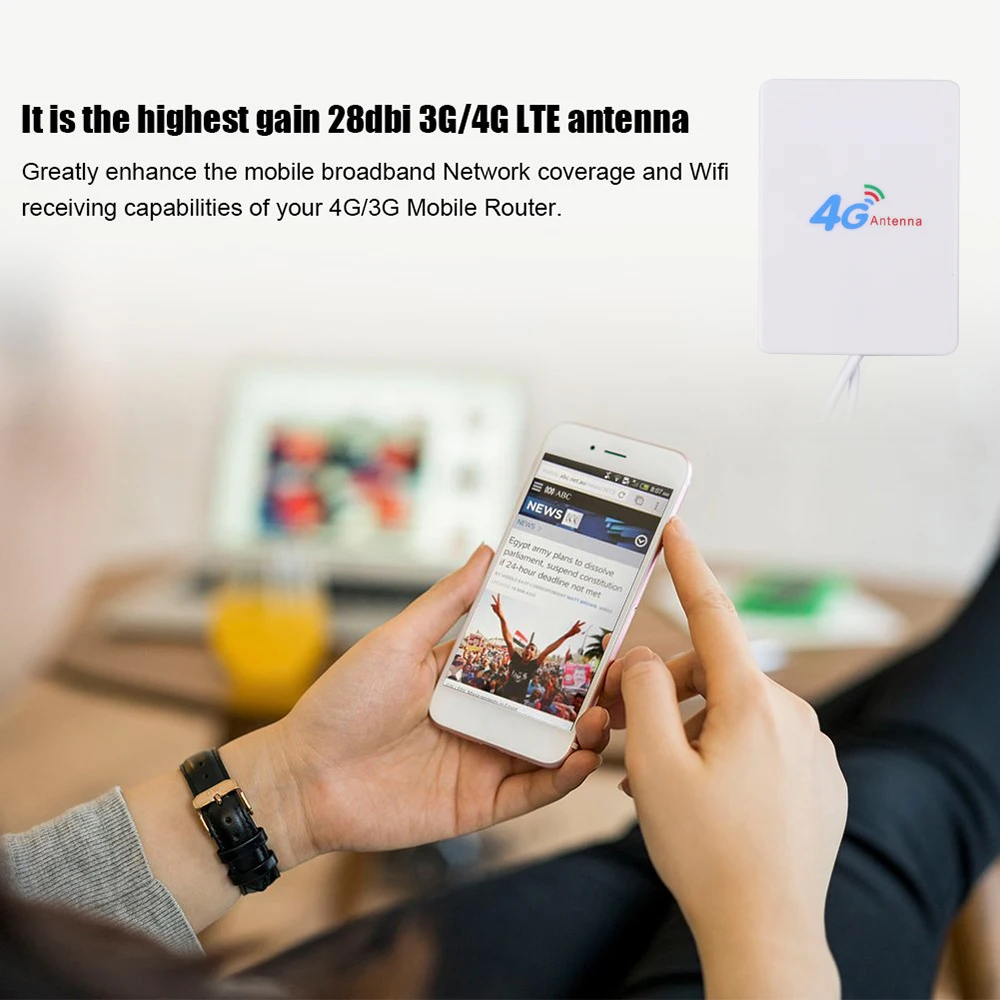 EDEN Hi-Gain 3G 4G LTE Panel Antenna Dual Interface SMA TS9 CRC9 Connector Router Modem Antenna