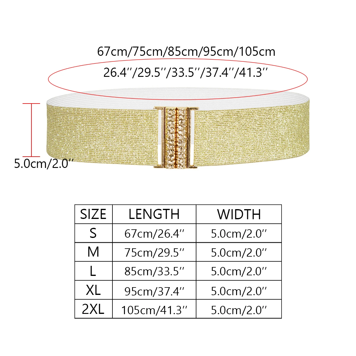 SISHION 2025 Frühling Mode Gold Silber Frauen Taille Gürtel SCB0319 Plus Größe Elastische Korsett Gürtel Y2K Zubehör – Detail 3