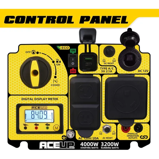 4000 Watt Portable Inverter Generator Gas Powered 149cc Quiet Generator 6