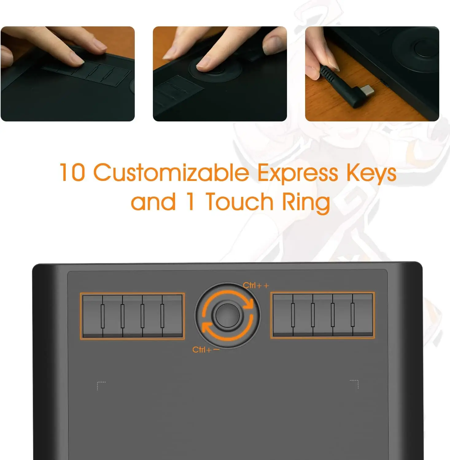 그림 그리기용 GAOMON M10K 그래픽 태블릿 8192 레벨 패시브 스타일러스를 갖춘 디지털 건축 공학 학생용