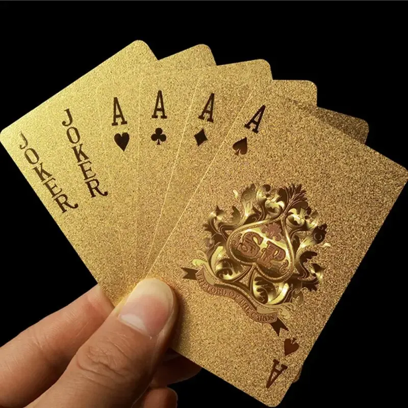 24KGoldFoilPlayingCardsDeckPerfeitoparaPokerpiadasprticas