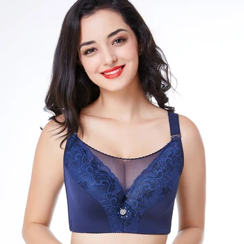 Push Up Bra Large Cotton Underwire Brassiere Spandex Full Cup Big Size Bras for Women D E F G Cup Bra 120 115 52G Bras Full Cup 1