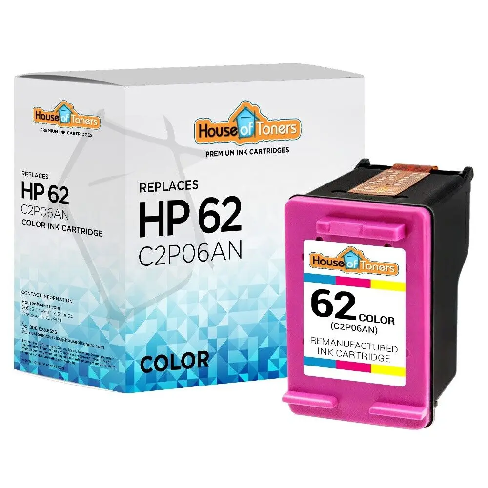 Inchiostro A Colori Hp 62 Rigenerato Per Officejet 5741 5743 5744 5746 8040 8045