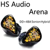 HSAudio Arena DD+4BA Hybrid Sonion Hifi Music Monitor DJ Studio Bass Audiophile 2Pin 0.78mm Earphones Headphones 1