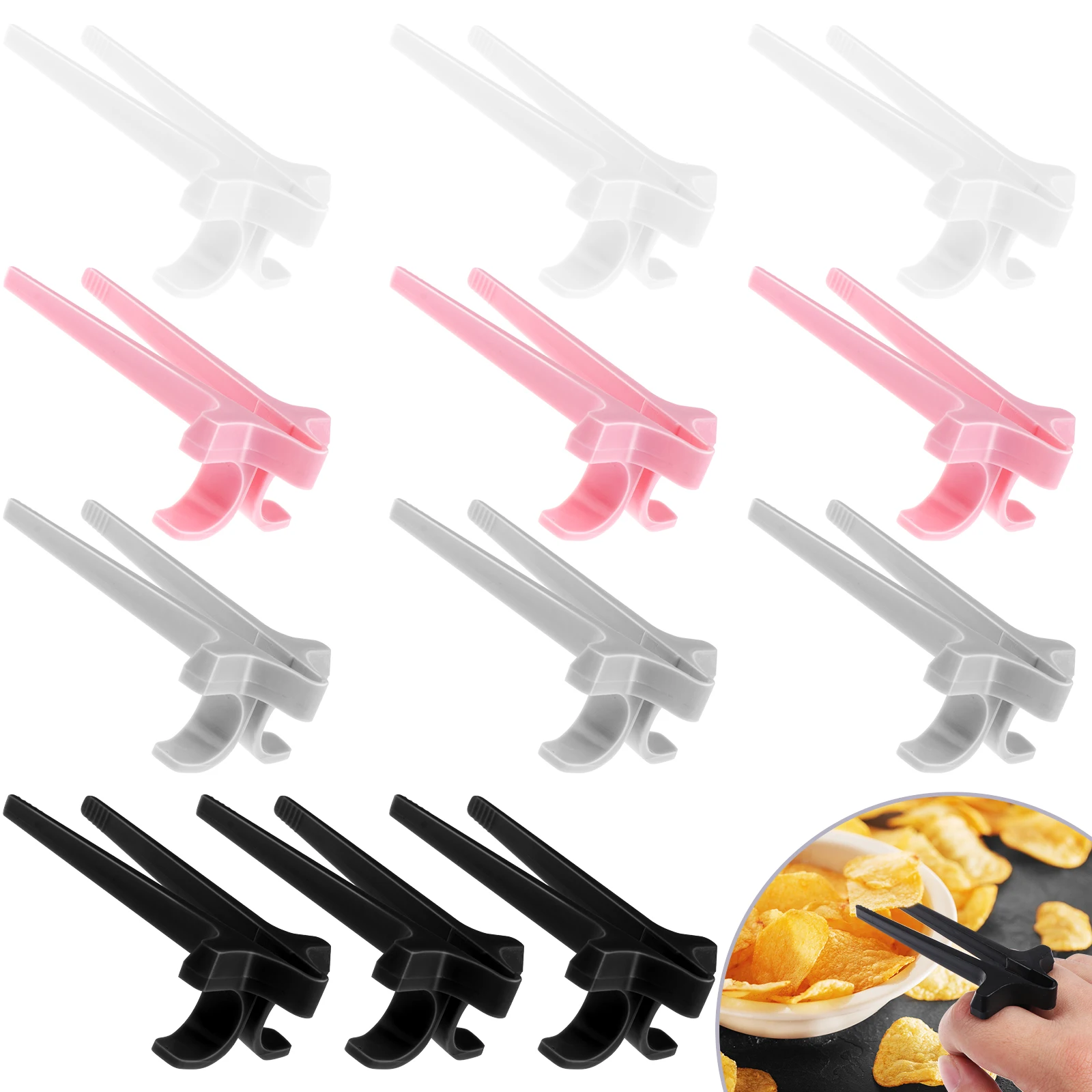12 Pieces Plastic Finger Chopsticks Snack Chopsticks Gifts Snacks