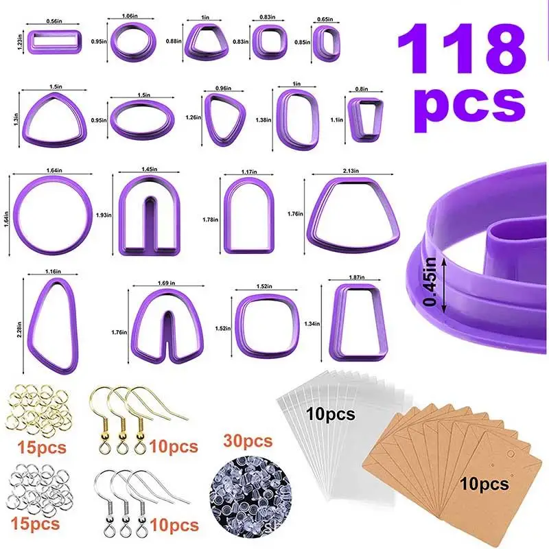 Polymer Clay Earrings Cutters Stainless Steel Geometry Die Baking Mould Handmade DIY Jewelry Making Cake Cookie Cutter plastic polymer clay tools pottery tools clay sculpting tools pottery sculpting tools clay craft tool