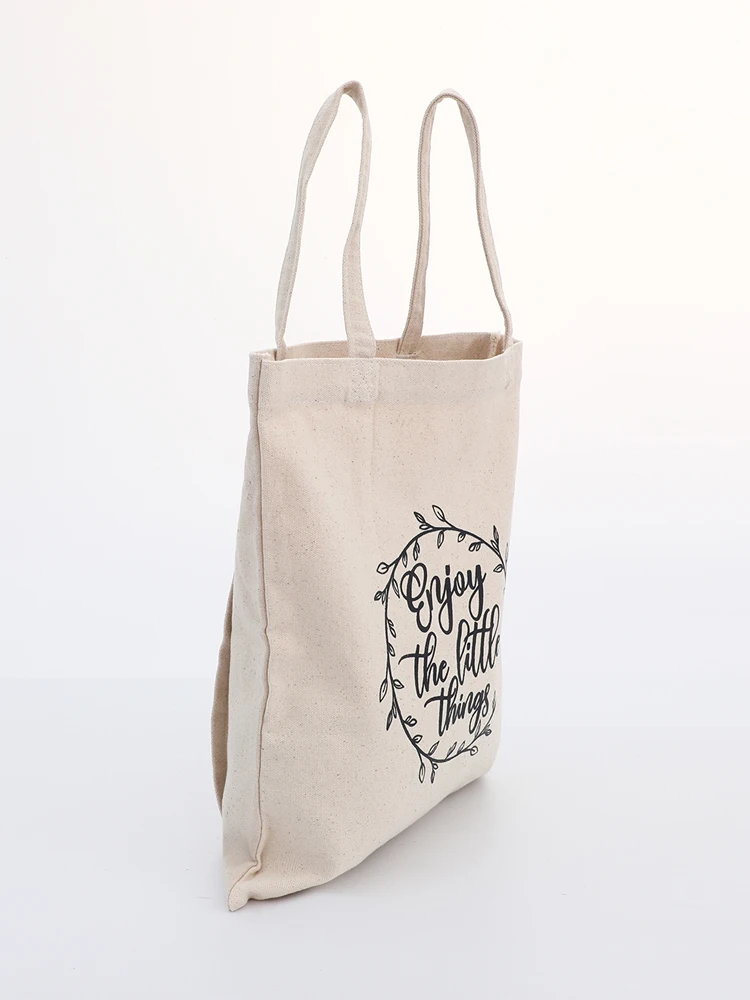 Nature Cotton Canvas Backpack Shoulder School Bag Blue Tote Bag For travel Student College Bag