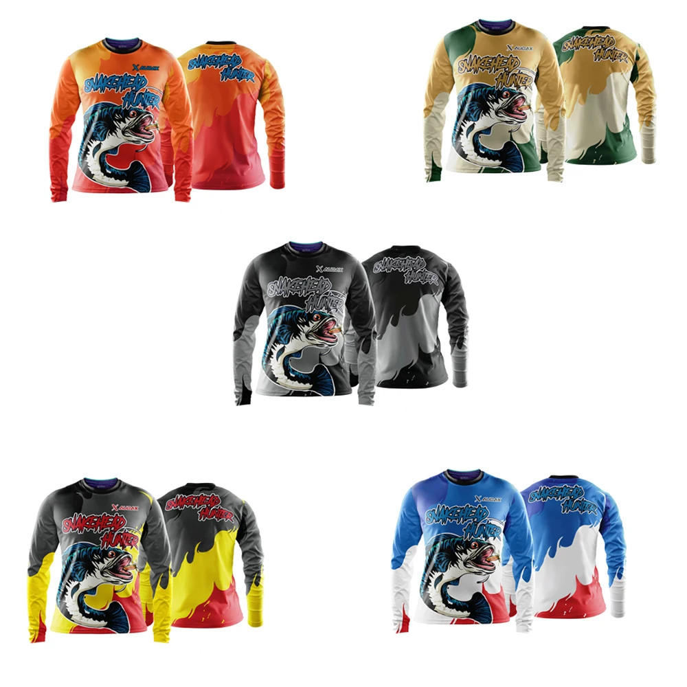 AUDAX outdoor fishing shirt fishing clothing long sleeved anti UV T-shirt long sleeved fishing shirt