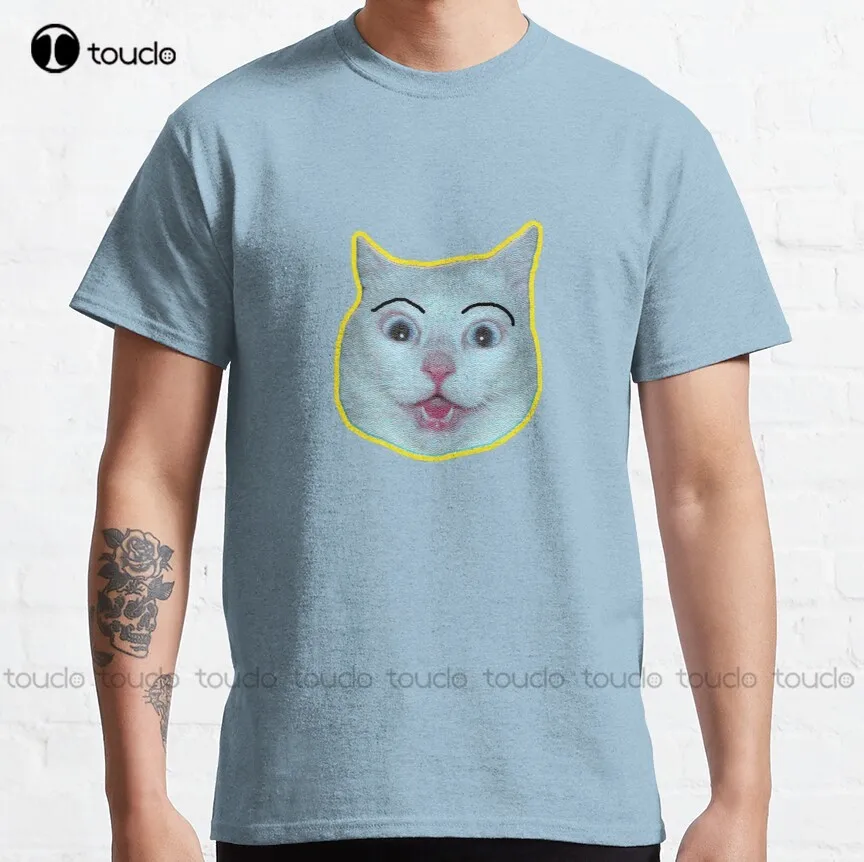 

Cat Meme - Eyebrows 1 -Halloween Cat Meme Classic T-Shirt Mens Shirts Clearance Fashion Creative Leisure Funny Harajuku T Shirts