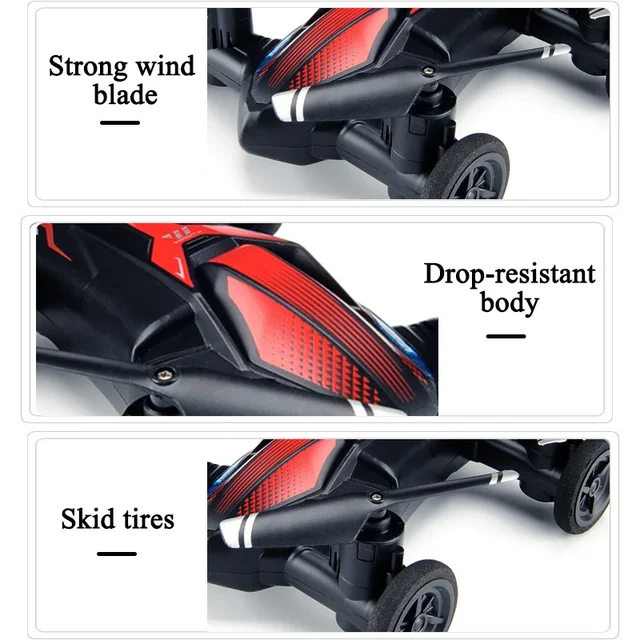 JJRC 2in1 Mini Drone Air-Ground Flying Car 2.4G Dual Mode Racing Professional RC Car Quadcopter Drone Children Off-road Toy Dron 5