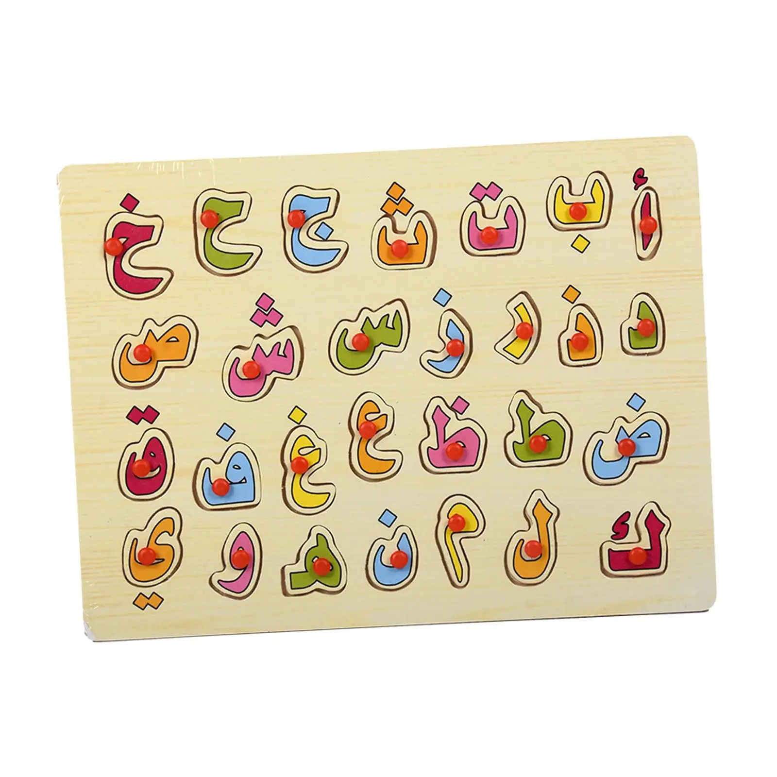 

Wooden Arabic Alphabet Puzzle Puzzles Multicolor Letter Puzzles Board Montessori Toys for Preschool Children Gifts
