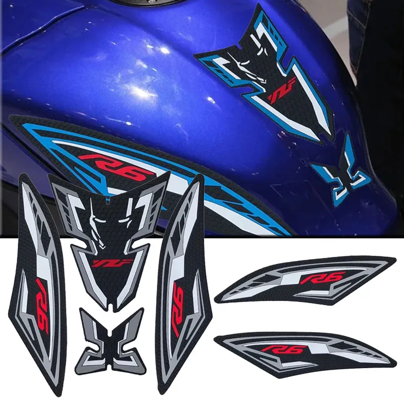 

For YAMAHA YZF-R6 YZFR6 R6 2017-2020 Motorcycle Side Decal Gas Knee Grip Protector Anti Slip Sticker Tank Traction Pad