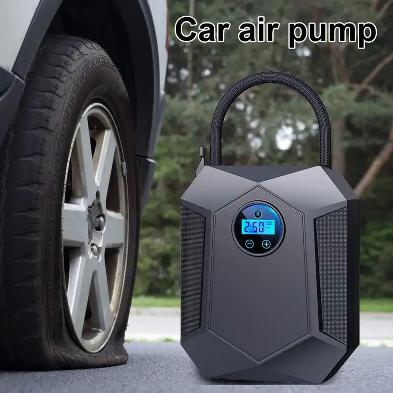 

Wireless Car Air Compressor Pump Portable Tire Inflator Digital Screen LED Light Fast Tyre Inflation Cordless Car Bike Multitool