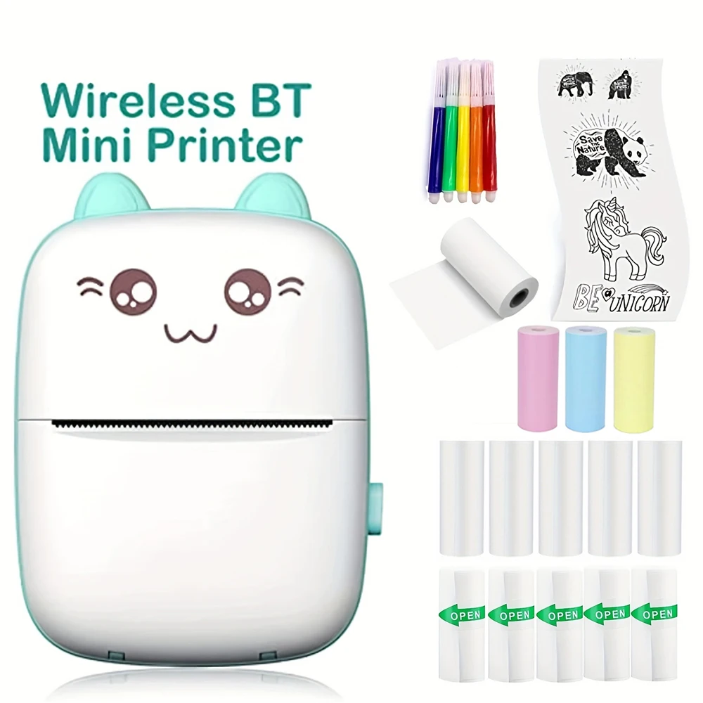 Label Printer Mini For IPhone And Android Wireless Mini Photo Portable Thermal For Printing Label