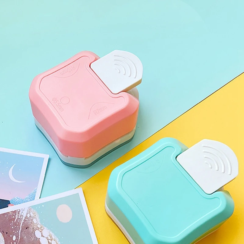 3 in 1 코너 커터 코너 펀치, R7mm + R10mm 절단 반경, 5.5mm 원형 공예 펀치 종이 펀치, 공예용