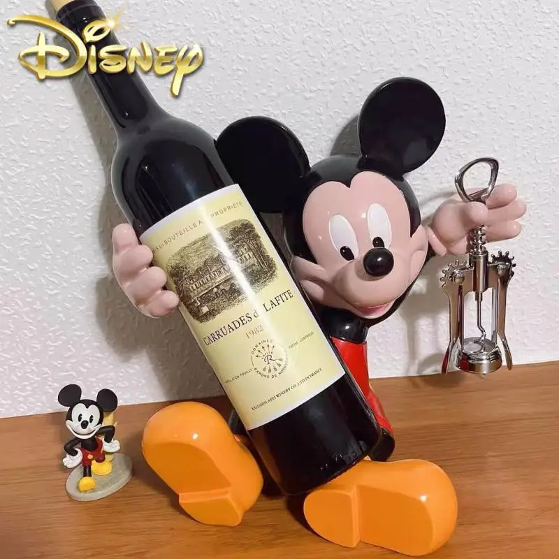 

Статуя Микки Мауса Disney, стеллаж для вина, статуя из искусственной смолы, модный Декор для комнаты, украшение, подарок на день, Рождество