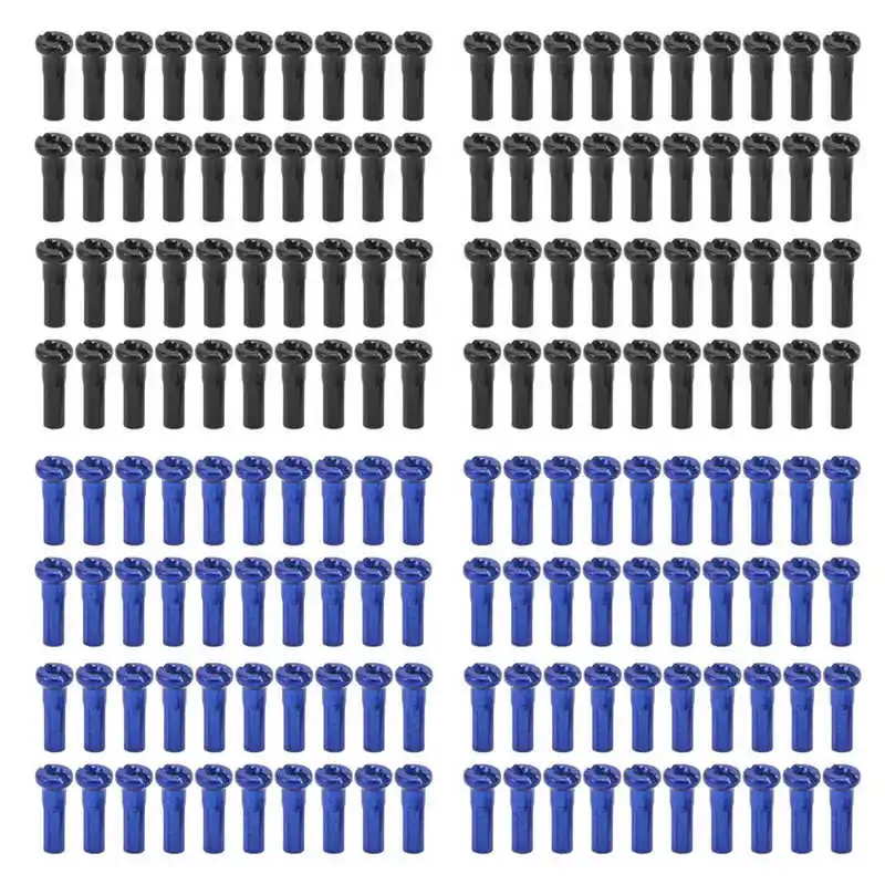 80pcs Bike Spoke Nipples Bicycle Spoke Hat Metal Nipples for 14G 2mm Spokes High strength G14 Spokes Nipple Bike Wheel Cap