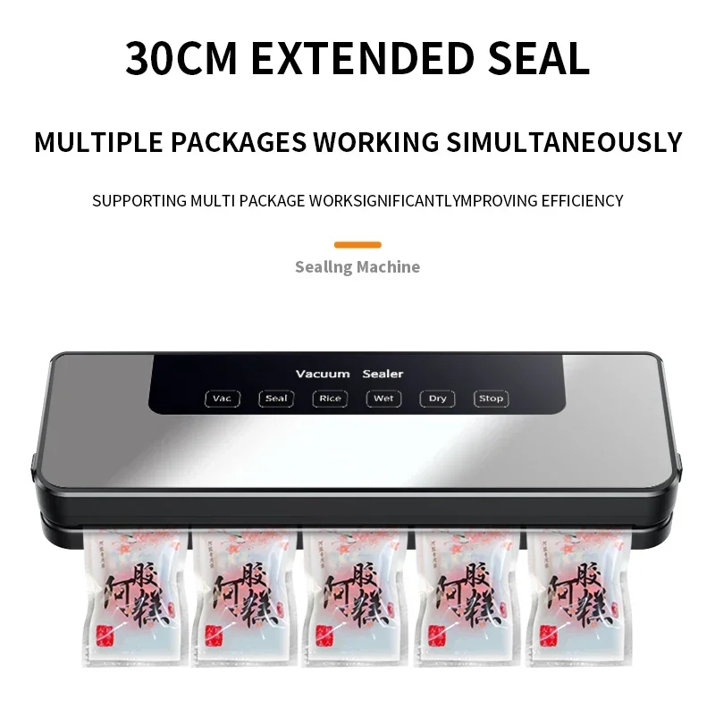 Vacuum Food Sealing for Home Packaging Supplies 30cm Electric Vacuum Sealer Packaging Machine Kitchen Food Saver Bags Commercial 5