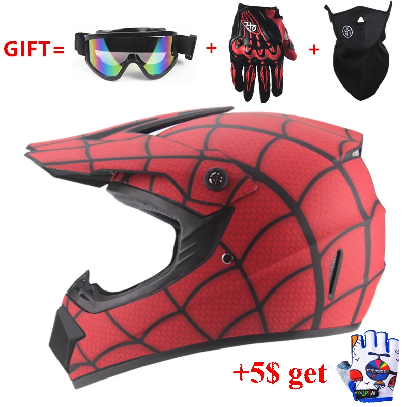 DOT Casco de Moto para niños y jóvenes, protector de cara completa para Motocross, todoterreno, gafas de calle gratis, Casco de bicicleta|Casco - AliExpress