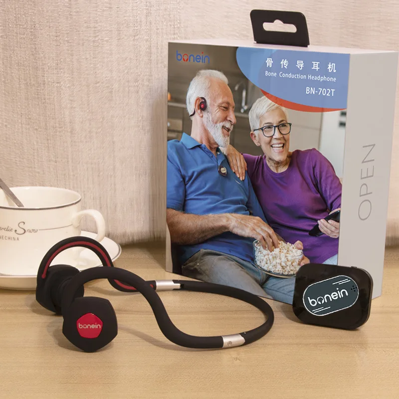 Bone Conduction Device Hearing Aid Headset Wireless Bluetooth Elderly