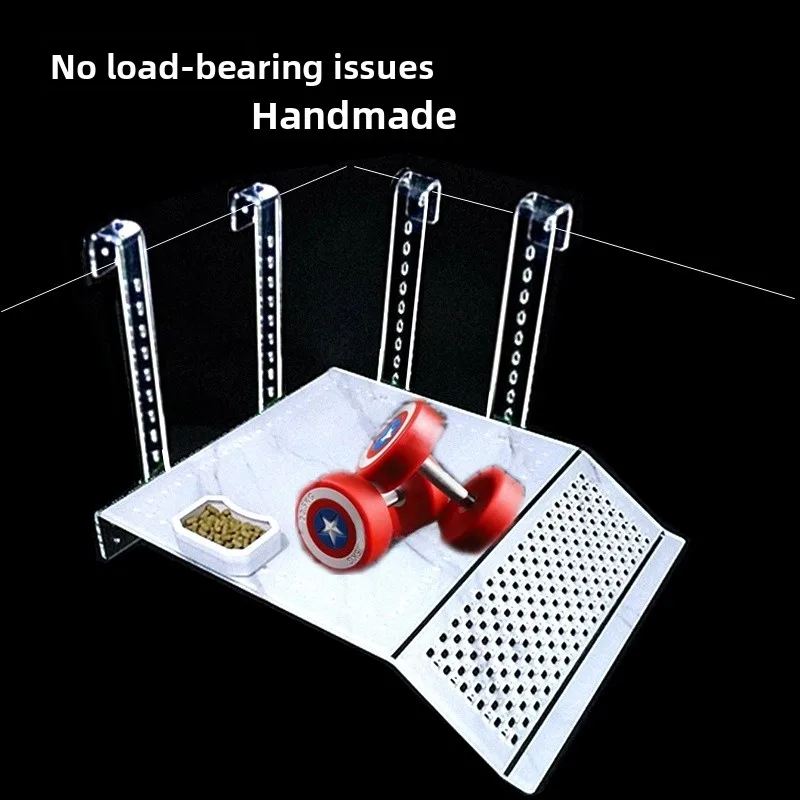 Acrylic Turtle Sunning Platform Climbing Tower Fi Tank Deep Water Turtle Ladder Winter Sp House Warm Room Anti-Escape Is...