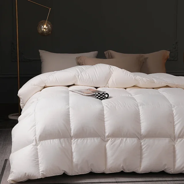 Couette Luxueuse en Duvet d'Oie Blanche, pour Lit d'Hiver, King et Queen Size, Remplie de 95% Duvet d'Oie Blanche de Qualité 5A, Non Adulte 3