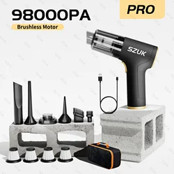 Portable Wireless Car and Home Mini Vacuum Cleaner with Strong Suction (Pro 4hapa bag)