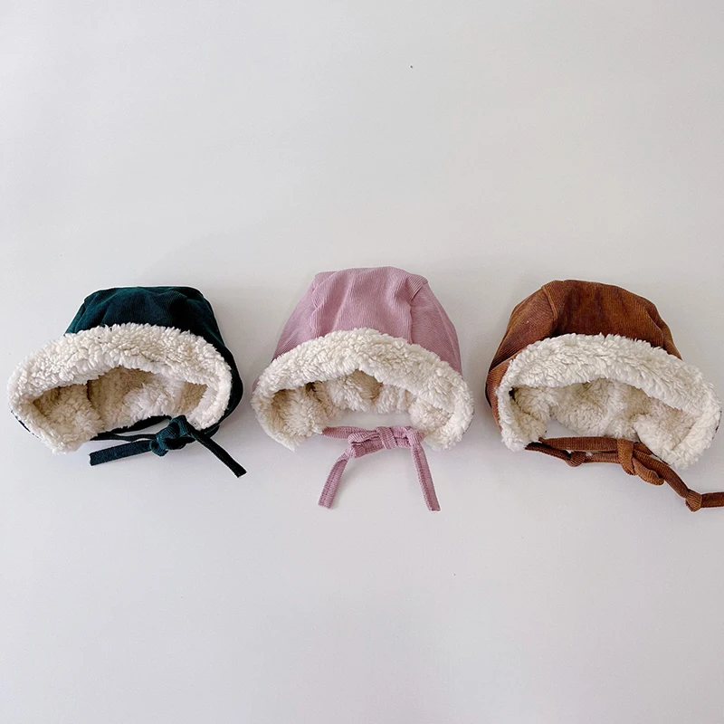 

Winter Toddlers Kids Russia Hat Winter Ear Protection Thicken Warm Cap Plush Fleece Hats Children Boy Girl Cute Beanie Bonnet