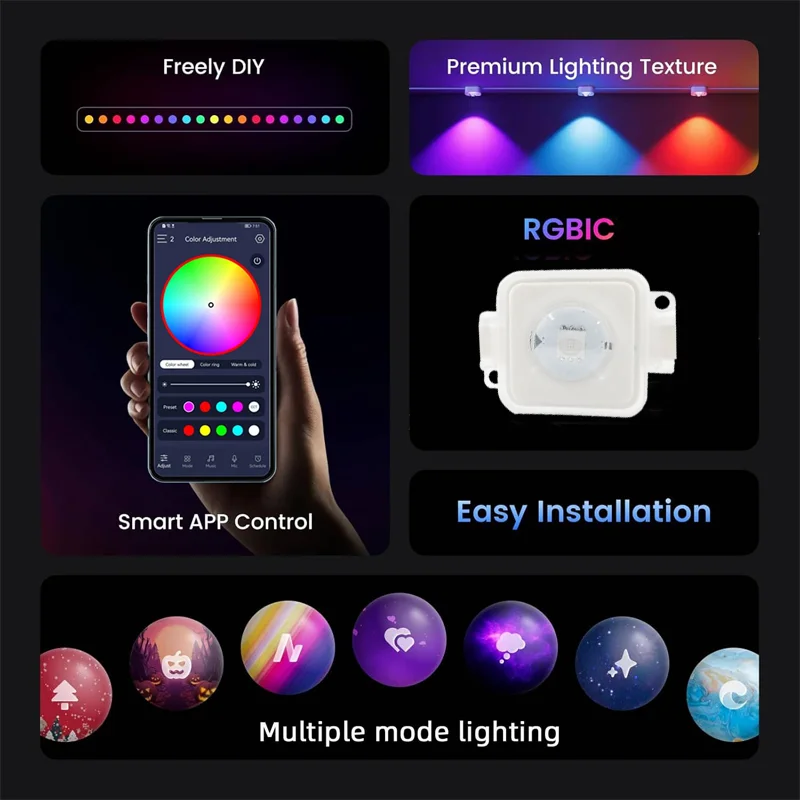 300ft 180leds Eaves Lights Smart RGB Permanent Outdoor Lights Waterproof Eaves Lighting for House Roof Holiday Daily Decorations - Image 4