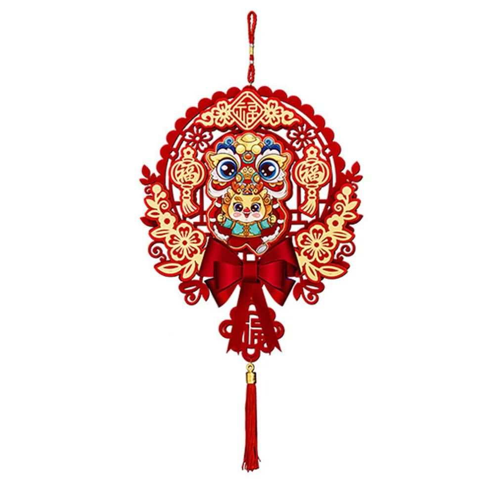 

New Year Door Sticker Pendant Fade Specification Exquisite Patterns Three Dimensional Design Hanging Decoration