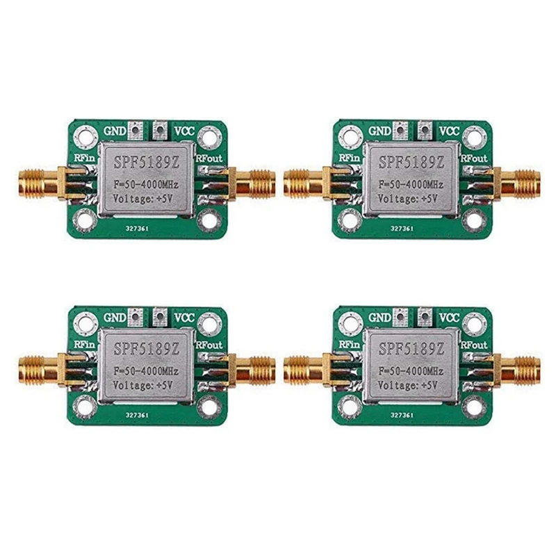 

4X RF Amplifier, Low Noise LNA 50 To 4000Mhz SPF5189Z RF Amplifier For Amplifying FM HF VHF UHF Radio Signal