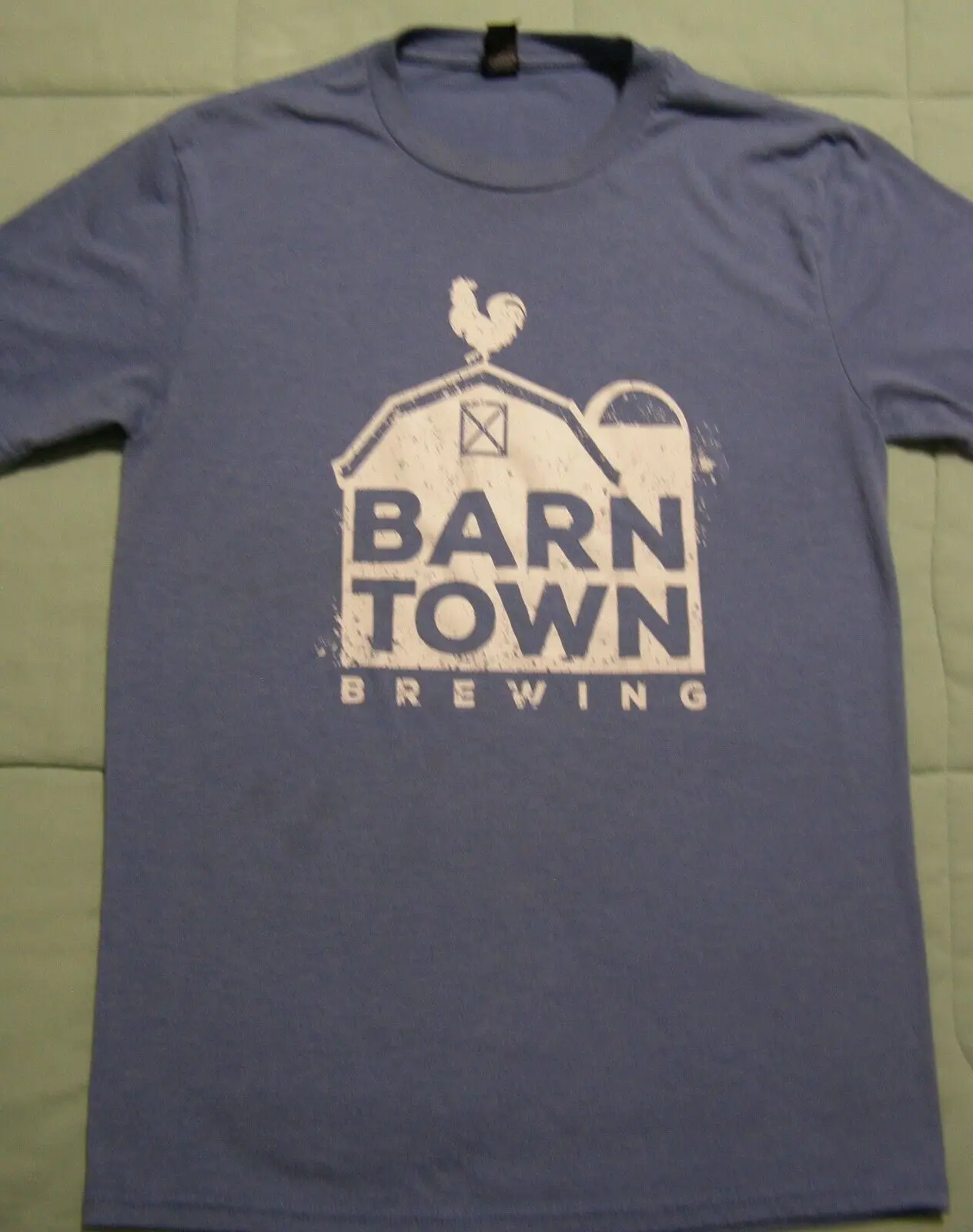 Barn Town Brewing Company T Shirt Azzurro Taglia S West Des Moines Ipa Maniche Lunghe O Corte