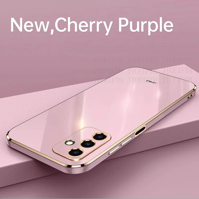 Elegant Soft Plating Square Frame Phone Case - Enhanced Protection and Style