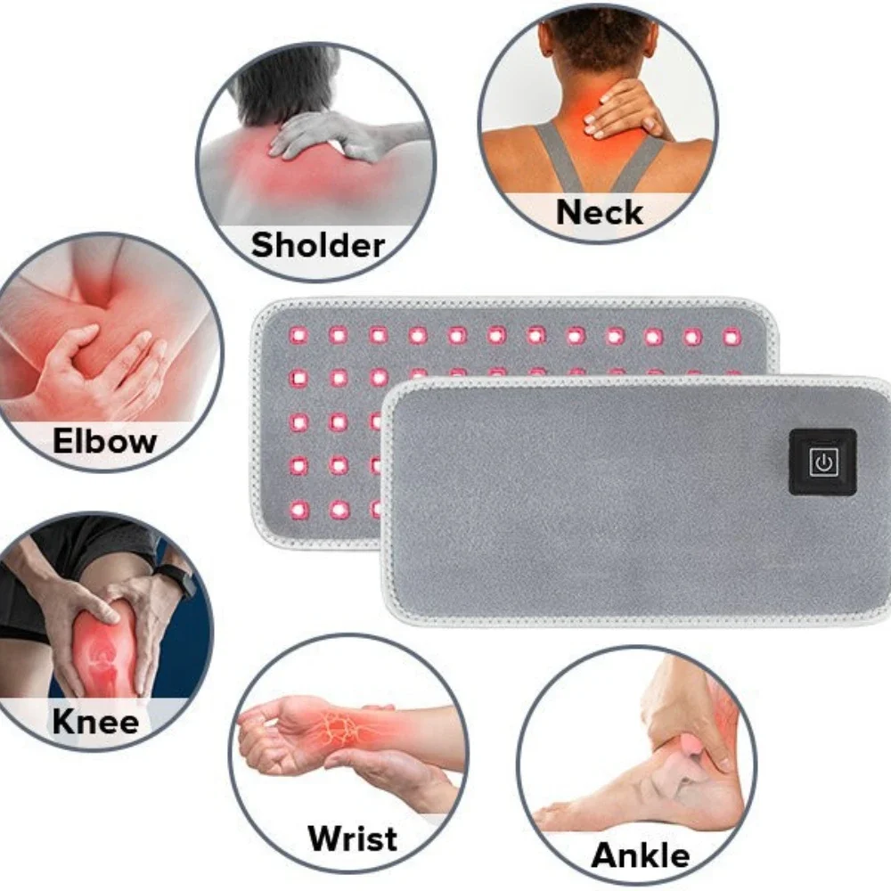 Infrared Light LED Healthcare Belt Waist Red Light Heating Massage Belt Pad Lumbar Back Waist Massager For Muscle Body Relief