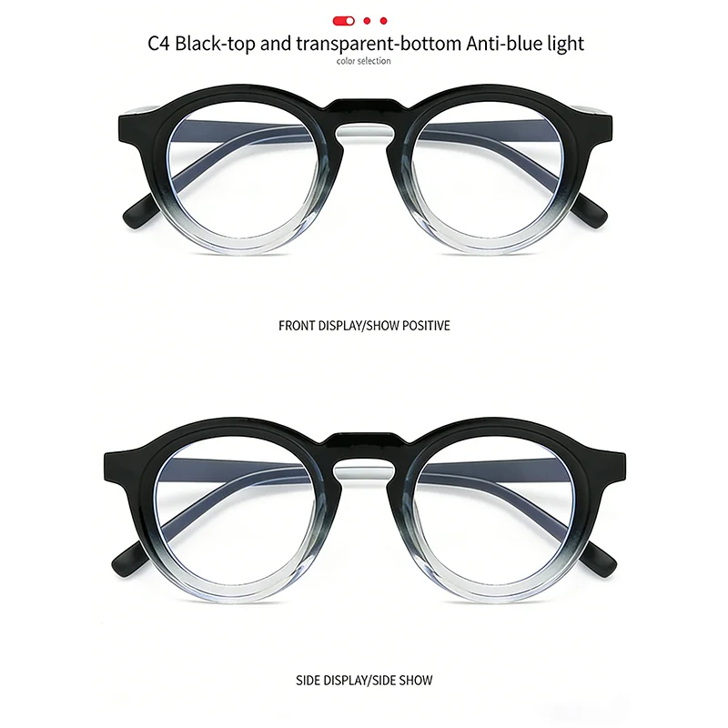 Europäische und amerikanische Retro-Brille mit kleinem runden Rahmen, einfache und modische, stilvolle und trendige Brille für Männer und Frauen 8544 – Detail 13