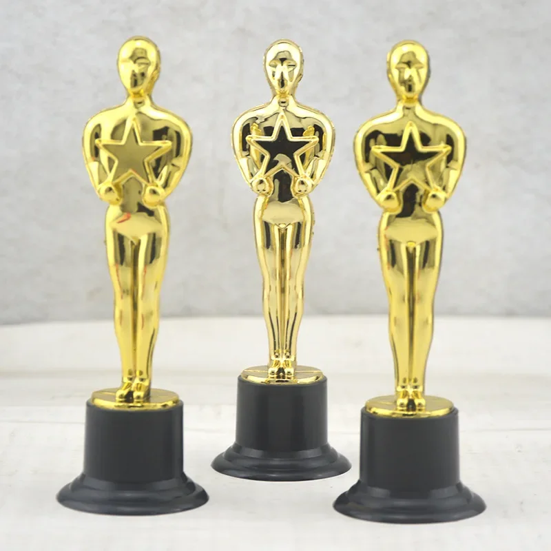Oscar Statuette Toy Golden Trophies Reward Cookie Pottery Reusable Baking Decoration  Accessories Motivating Prize Toy Gifts 2