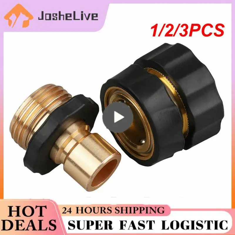 

1/2/3PCS Universal Garden Hose Quick Connect Kit 3/4 inch Male and Female Fitting Quick Connector Adapter Garden Watering Tools