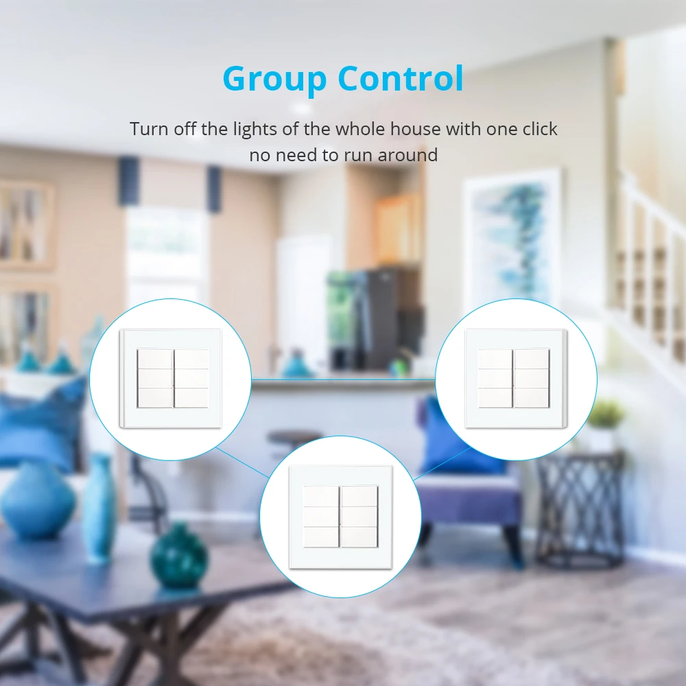 Zemismart Tuya Zigbee 4x4 Interruptor Gangues Interruptor Botão Neutro Necessário Alexa Google Home Controle para Brasil Coreia - Image 6