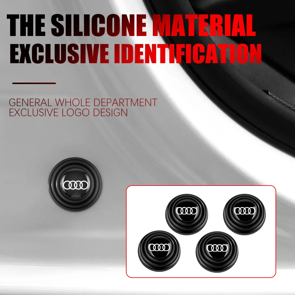 4 Pz Silicone Car Door Shock Stickers Ammortizzatore Ammortizzatore Interruttore Tampone Guarnizione Per Audi A4 B8 B6 8V Q5 A1 Q7 Tt A7 A6 B9 C7 C6 R