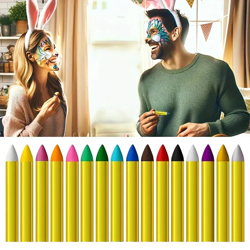 16 Pieces Face Paint Crayons Makeup Sticks Face Body Paint Kit For Halloween Or Birthday Party CosplayMardi Gras Makeup 2