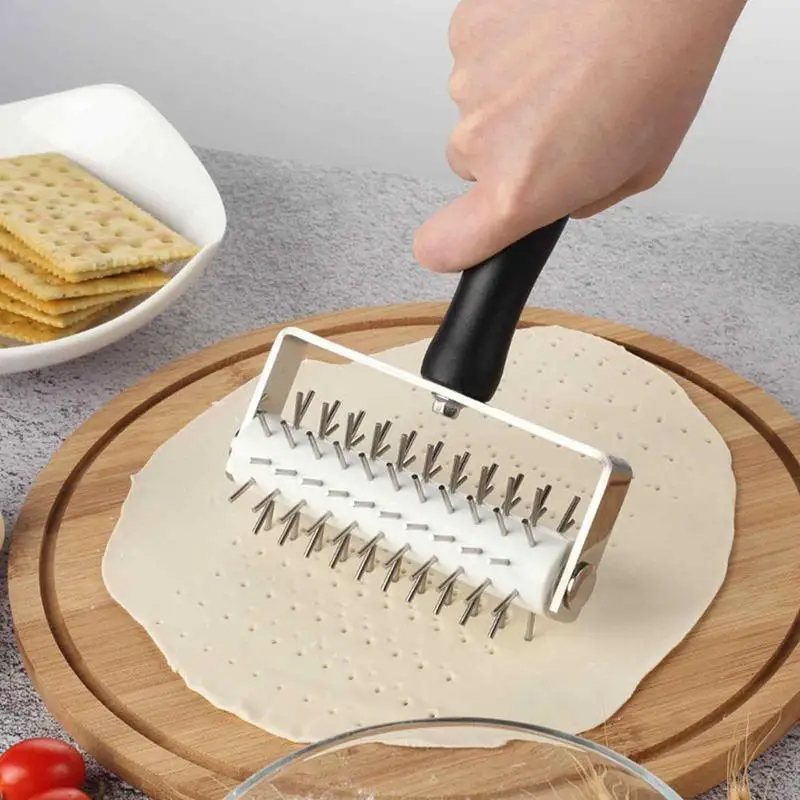 

Stainless Steel Pizza Puncher Multipurpose Roller Dough Maker Pastry Pie Needle Wheel Cutter Pizza For Baking Kitchen Accessory