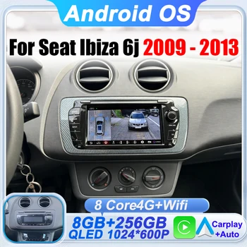 Radio Multimedia para Auto con Pantalla Táctil de 7 Pulgadas para Seat Ibiza 6j 2009 2010 2011 2012 2013 Carplay Multimedia Estéreo GPS Navi FM 1