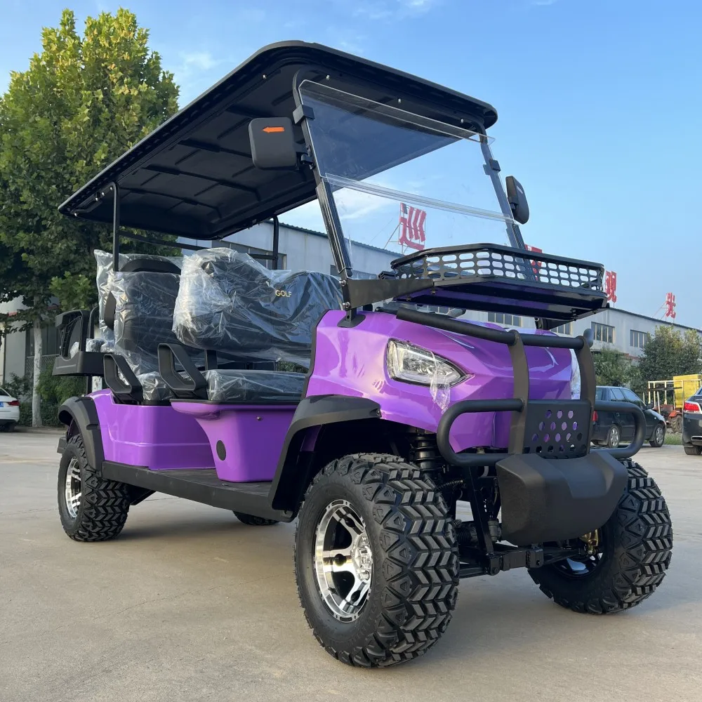 Carrello Da Golf Elettrico Con Pannello Solare Di Alta Qualità 60V 5000W Motore Turistico Club Car Buggy Golf Scooter Elettrico