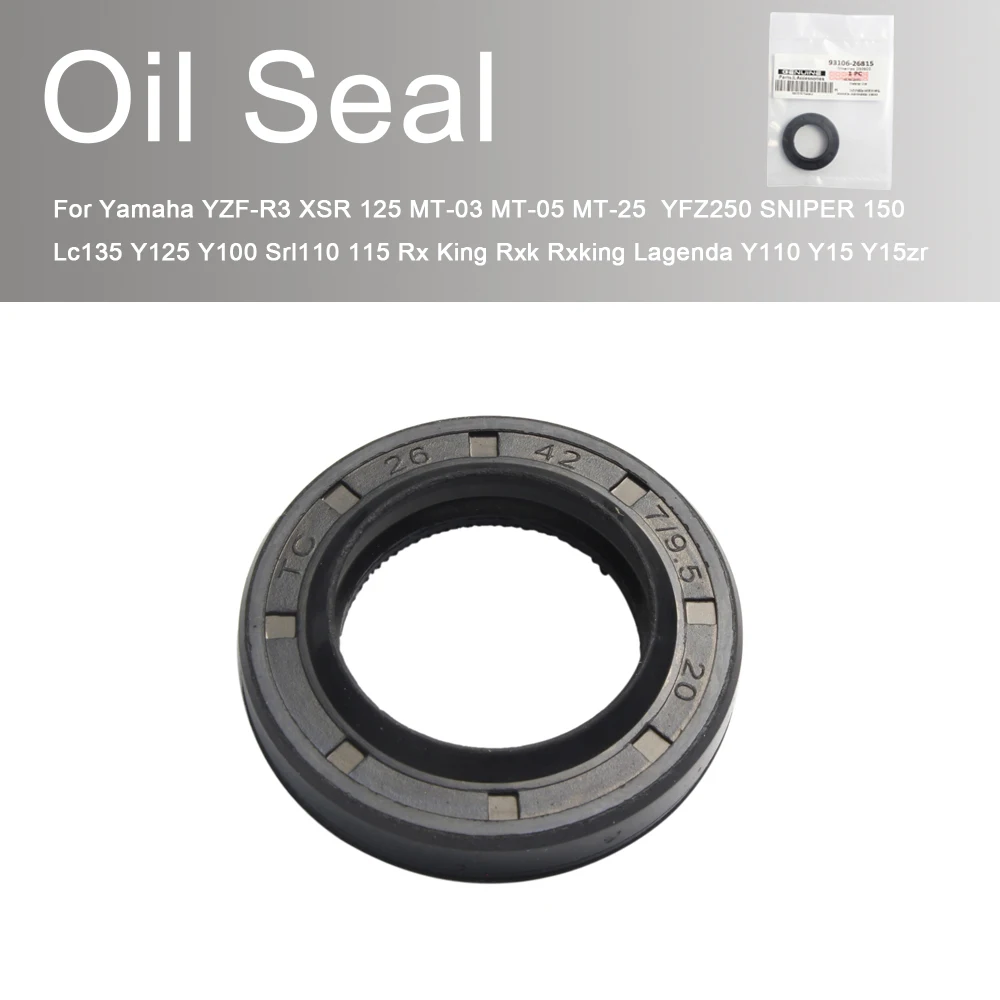 

For Yamaha YZF-R3 XSR 125 MT-03 MT-05 MT-25 YFZ250 SNIPER 150 Lc135 Y125 Y100 Srl110 115 Rx King Rxk Y110 Y15 Y15zr Oil Seal