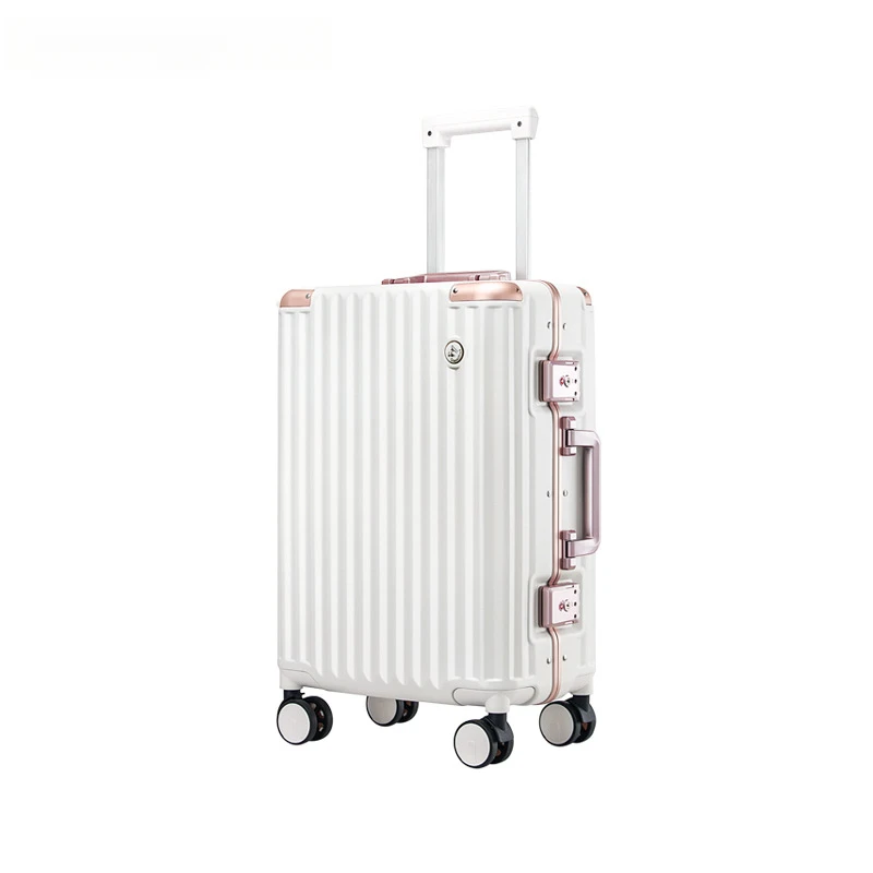New Suitcase  Mute Universal Wheel Aluminum Framepopular Trolley Case Boarding Case Carry-on Suitcase Suitcases On Wheels