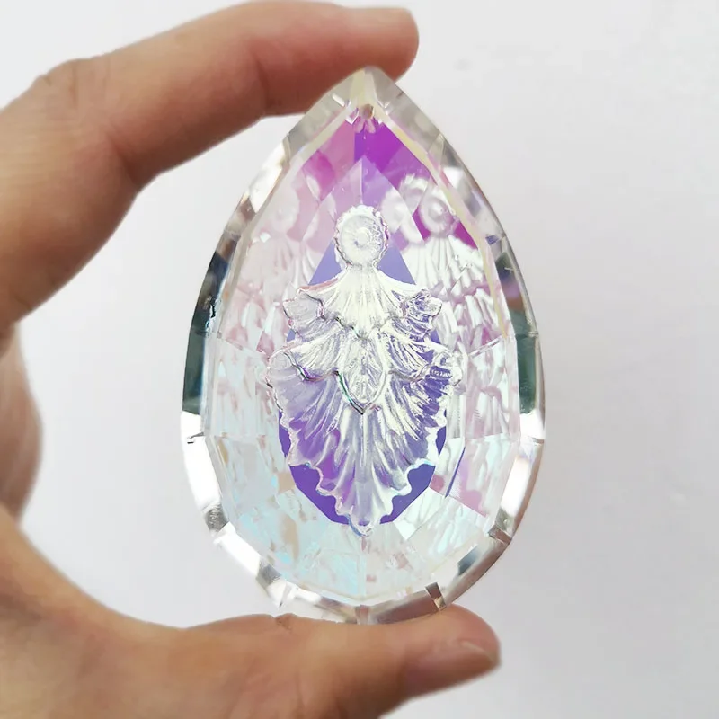 Color Crystal Prism Suncatcher Hanging Evergreen Tree Pendant Chandelier Parts DIY Craft Home Wedding Window Decoration Figurine