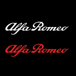 Alfa Romeo Car Logo Trunk Badge Sticker Set - Stylish Auto Decoration Accessories (2 - Pack) (2PCS White and Red)
