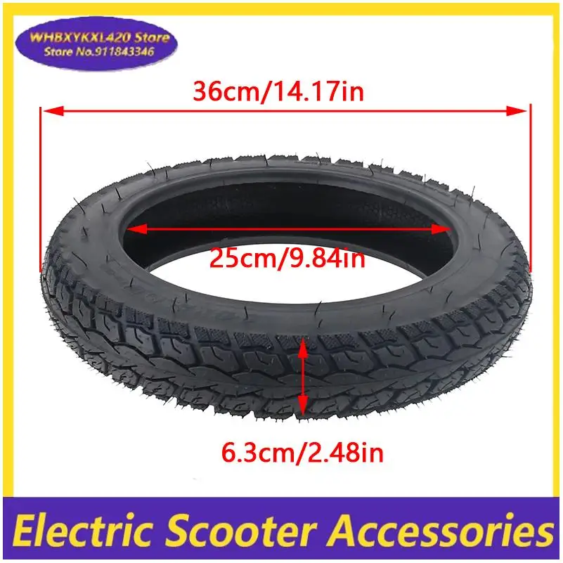 Pneumatici per Scooter Elettrico 14x2.50 (64-254) 14*2.50, Pneumatici Sottovuoto da 14 Pollici per Biciclette Elettriche, Pneumatici Tubeless per E-Bike - immagine 2