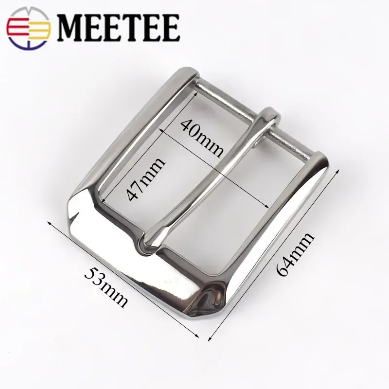 헤비 듀티 40mm 스테인레스 스틸 버클 남성 여성 벨트 핀 버클 청바지 장식 걸쇠 교체 DIY 가죽 공예 액세서리