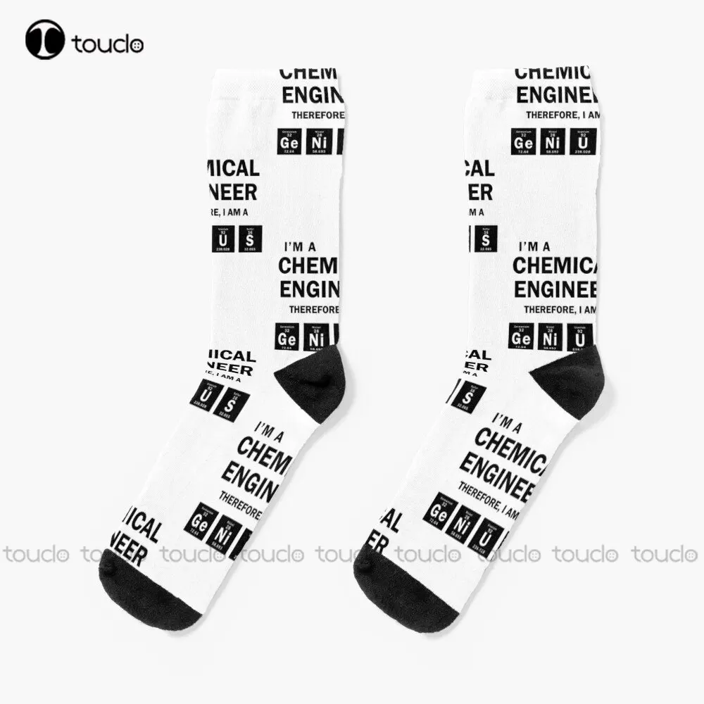 

I'M A Chemical Engineer Therefore I'M A Genius Socks Mens Black Socks Personalized Custom Unisex Adult Teen Youth Socks Funny